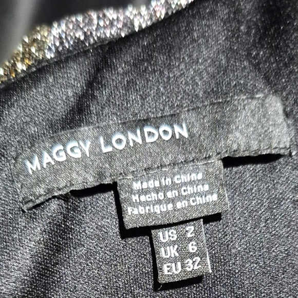 Maggy London Elegant Multicolor Wrap Dress - Picture 8 of 9